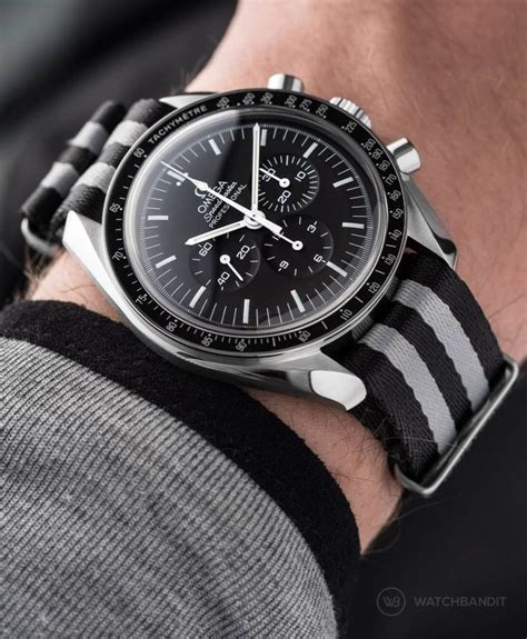 omega speedmaster nylon strap|omega speedmaster reduced nato strap.